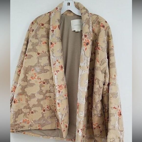 By Anthropologie Velvet floral kimono jacket - Picture 9 of 9